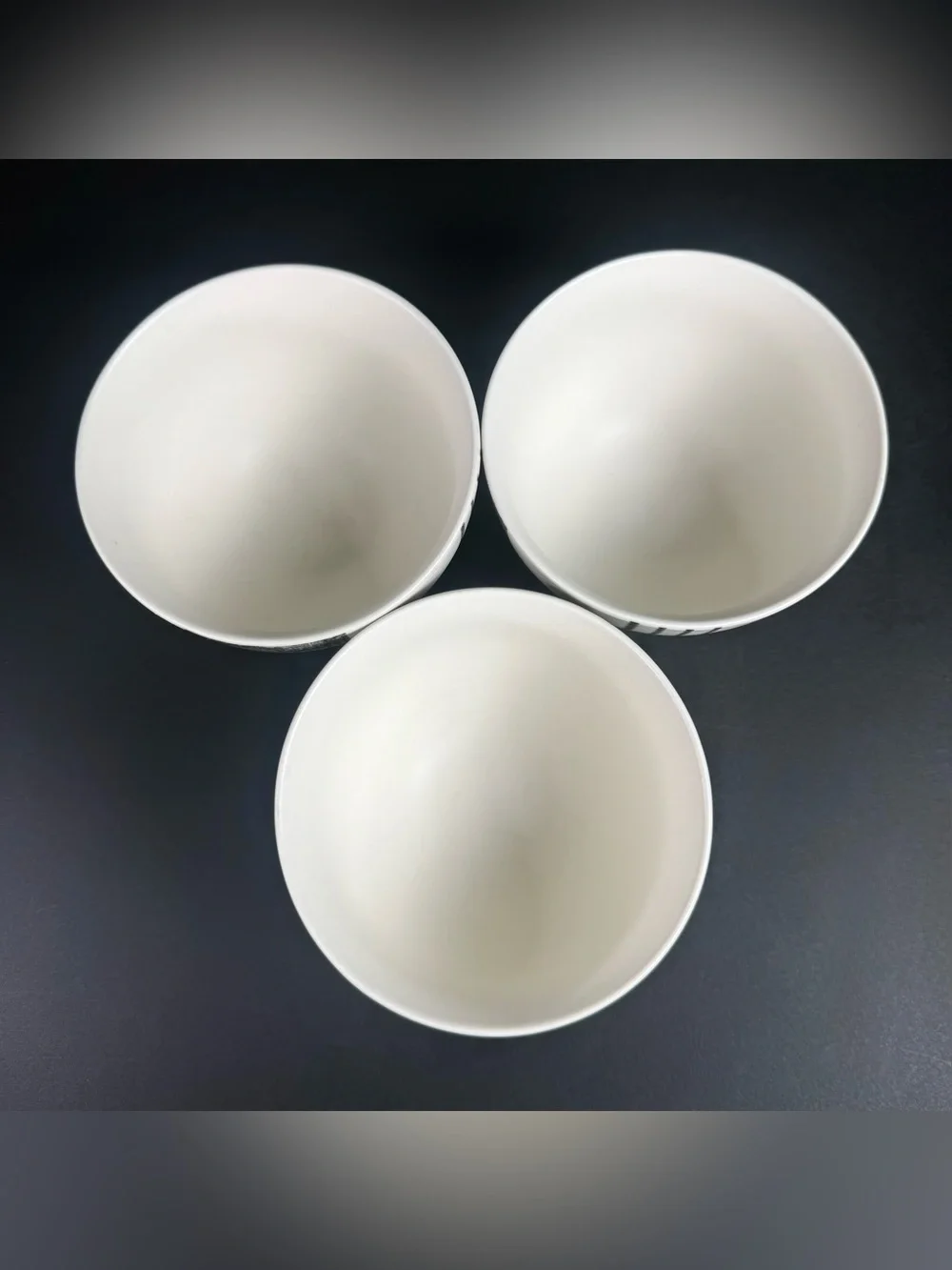 Set Of 3 Retired West Elm Black Original Plaid Cereal Bowls Stoneware